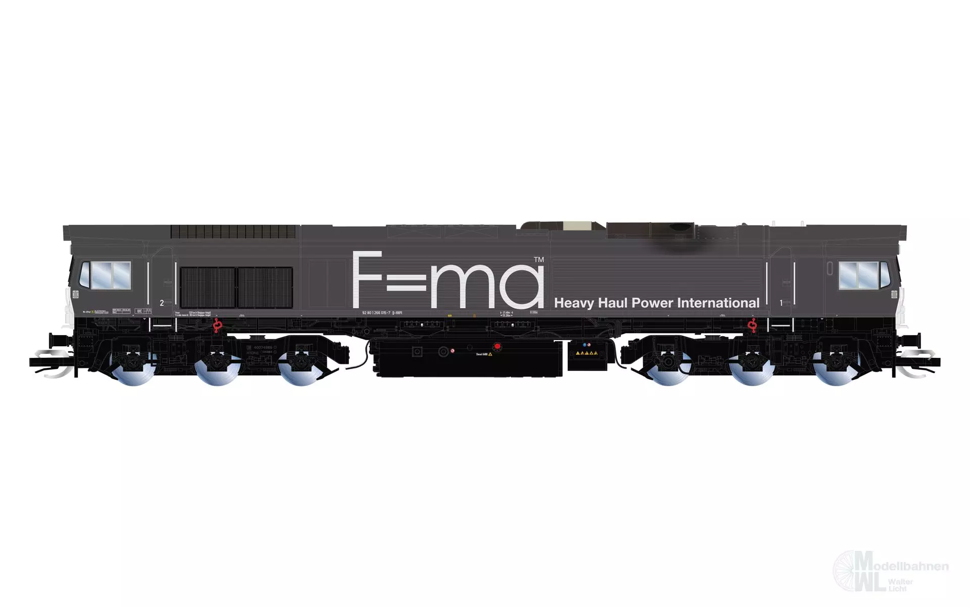 Arnold 9069HM - Diesellok Class 66 F-ma Ep.VI grau TT 1:120 Digital
