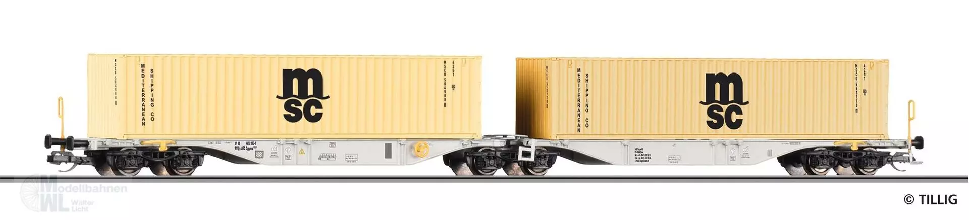 Tillig 18077 - Containertragwagen AAE Ep.VI Sggmrs TT 1:120