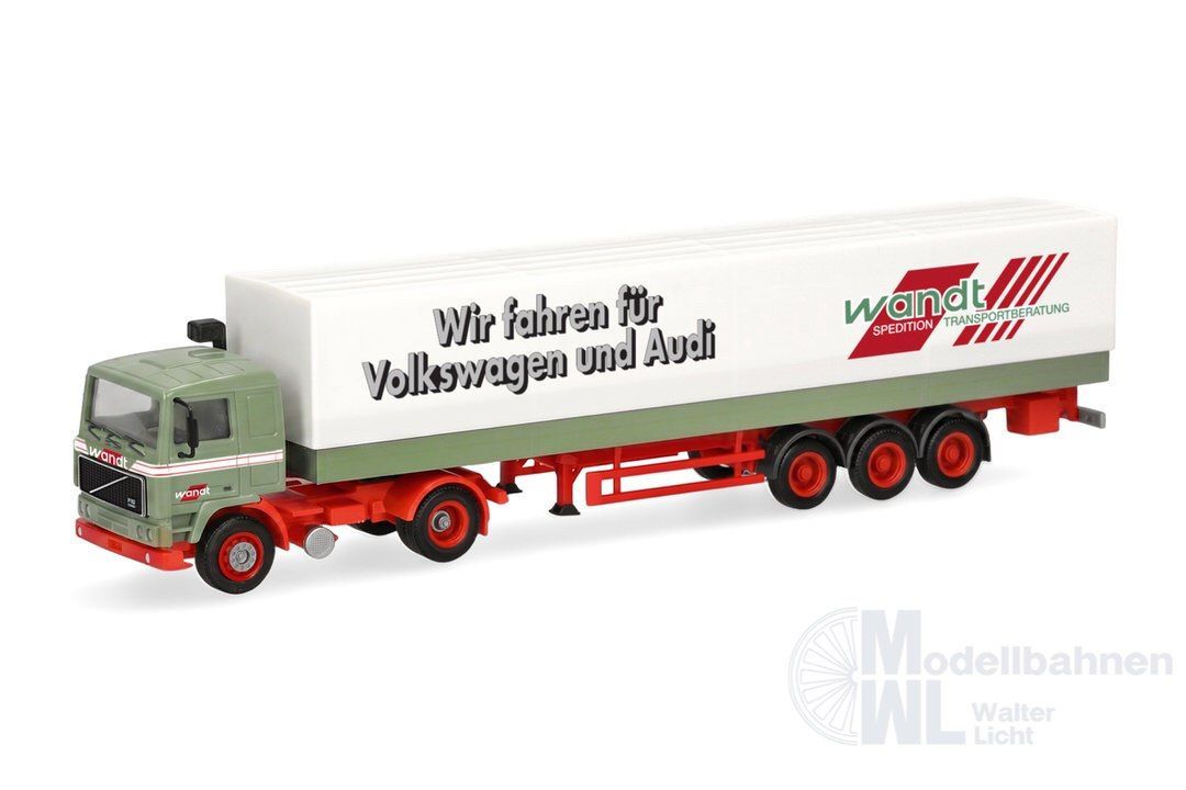 Herpa 322126 - Volvo F10 Planen-Sattelzug Wandt/Wir fahren für Volkswagen und Audi H0 1: