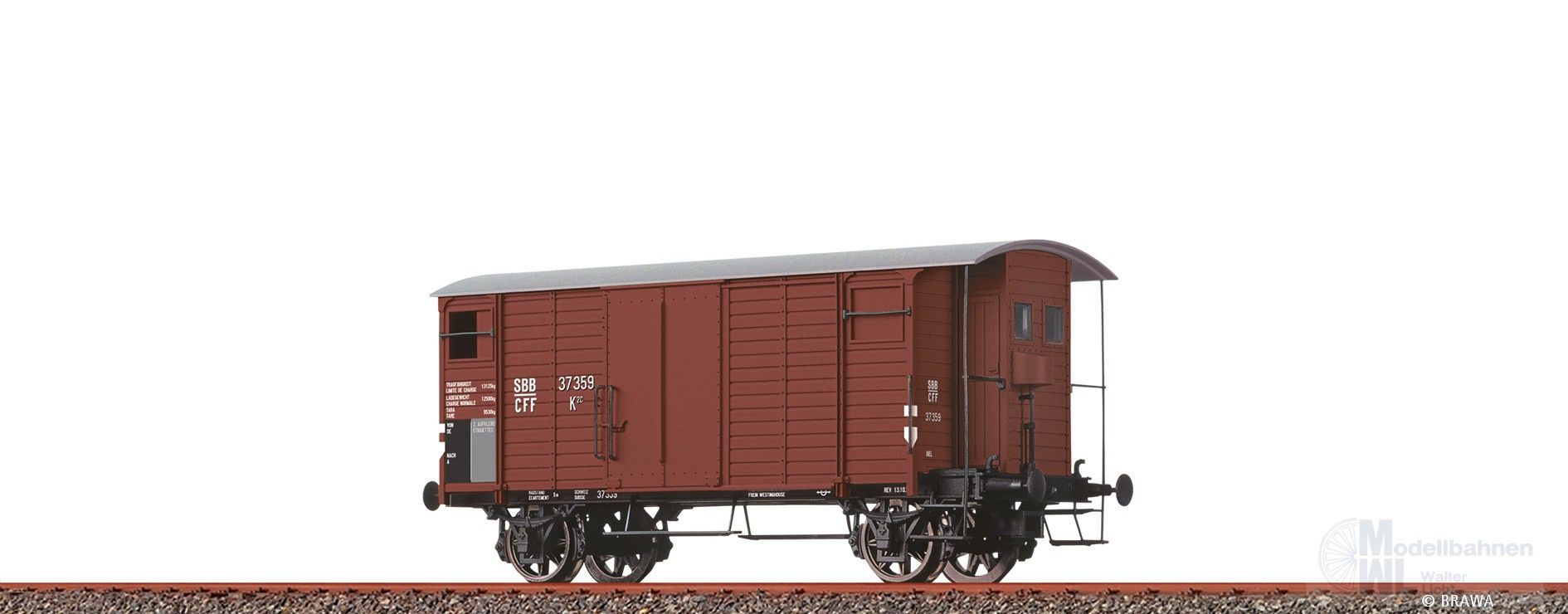Brawa 47900 - Güterwagen ged. SBB Ep.II K2 H0/GL Brawa 47900 - Güterwagen ged. SBB Ep.II K2 H0/GL