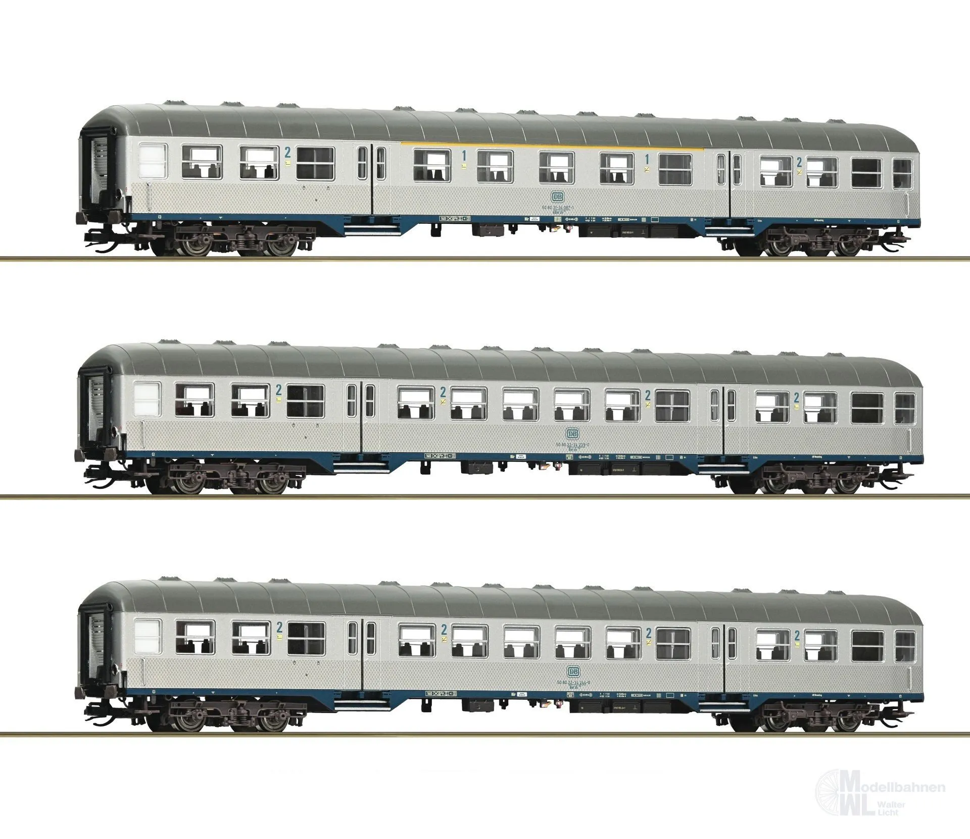 Roco 6280023 - Nahverkehrswagen Set DB Ep.IV 3.tlg. TT 1:120