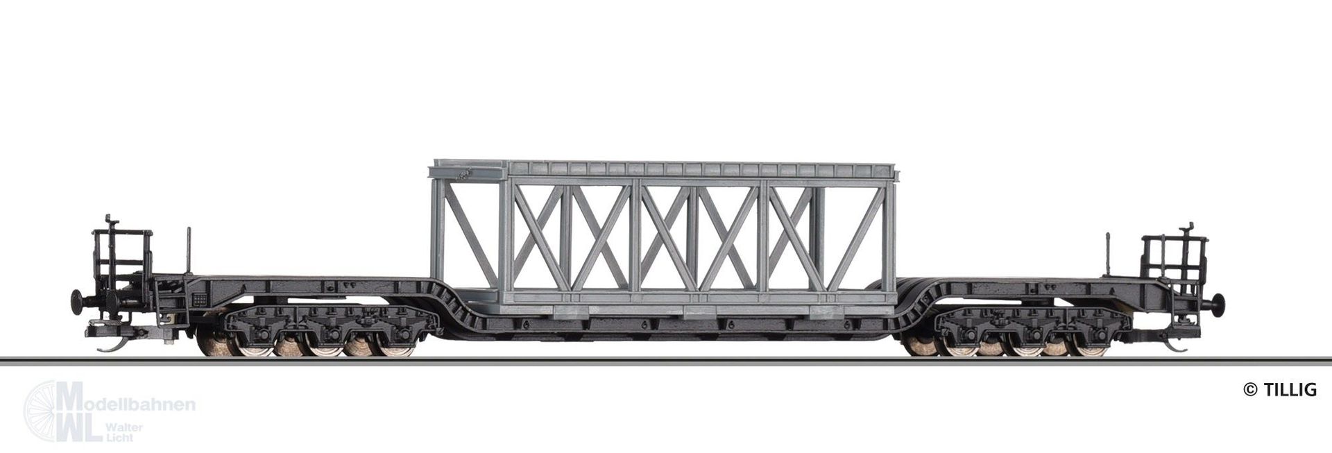 Tillig 95016 - Tiefladewagen DB Ep.IV TT 1:120 Tillig 95016 - Tiefladewagen DB Ep.IV TT 1:120