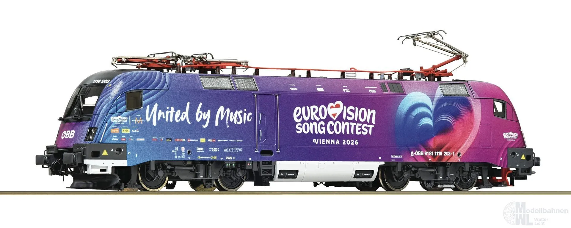 Roco 7500240 - E-Lok 1116 203-1 ÖBB Ep.VI Songcontest 2026 H0/GL