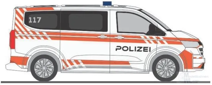 Rietze 52102 - Volkswagen Transporter T7 Polizei (CH) H0 1:87