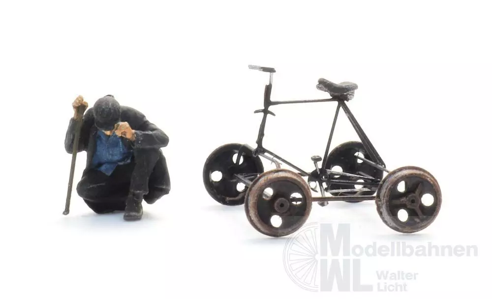 ARTITEC b.v. 387608 - Fahrraddraisine + Figur H0 1:87