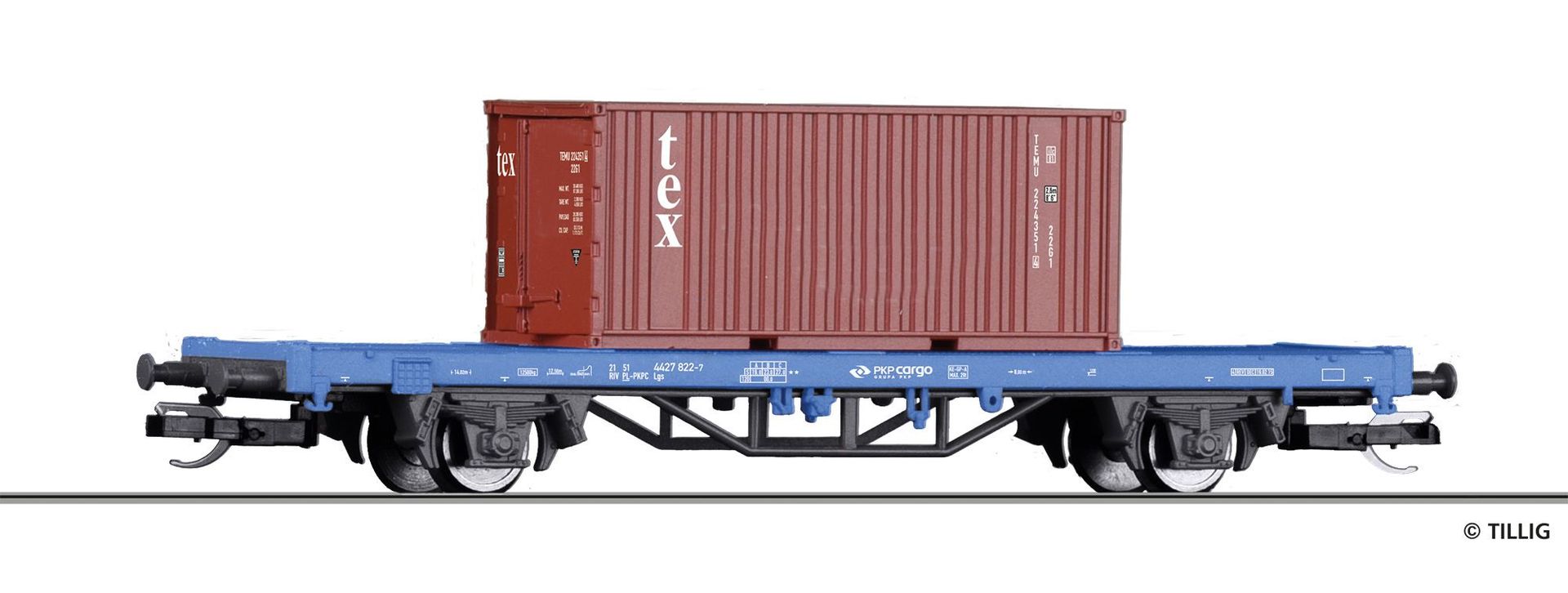 Tillig 17481 - START Containertragwagen PKP Cargo Ep.VI Lgs TT 1:120