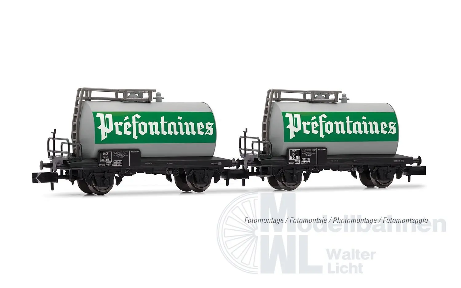 Arnold 6702 - Kesselwagen Set SNCF Ep.IV 2.tlg. Prefontaines N 1:160