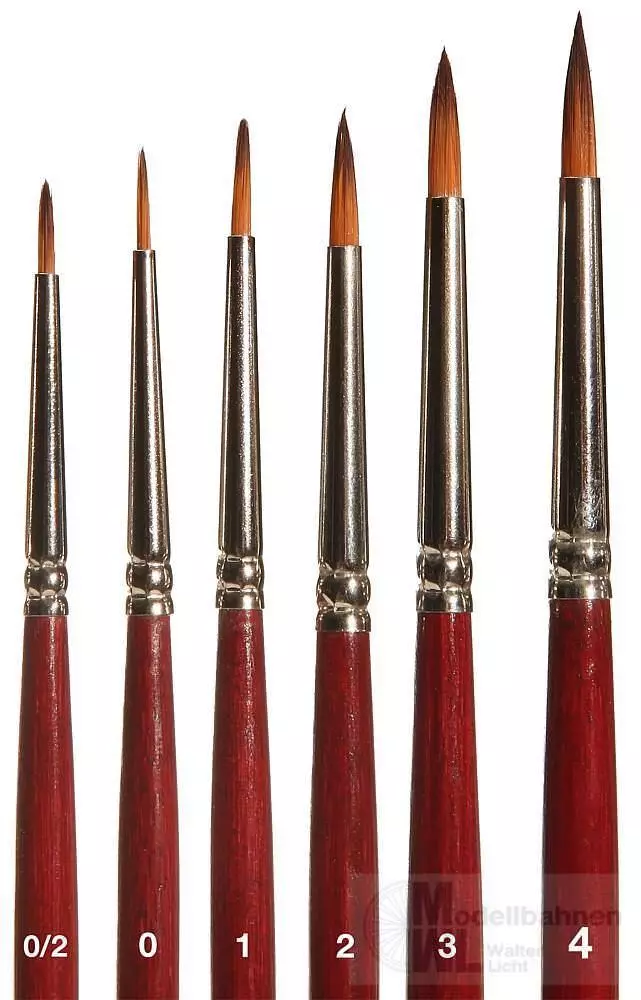 Faller 172110 - Pinsel-Set, Rundpinsel mit brauner Spitze