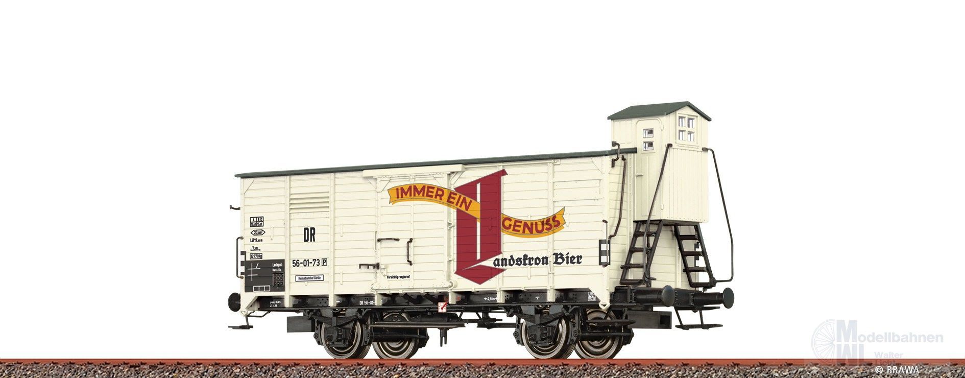 Brawa 50970 - Güterwagen ged. DR Ep.III Landskron Brauerei G10 H0/GL Brawa 50970 - Güterwagen ged. DR Ep.III Landskron Brauerei G10 H0/GL