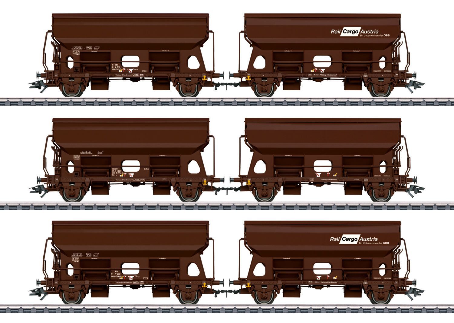 Märklin 46308 - Selbstentladewagen-Set ÖBB Ep.VI 6.tlg. H0/WS Märklin 46308 - Selbstentladewagen-Set ÖBB Ep.VI 6.tlg. H0/WS