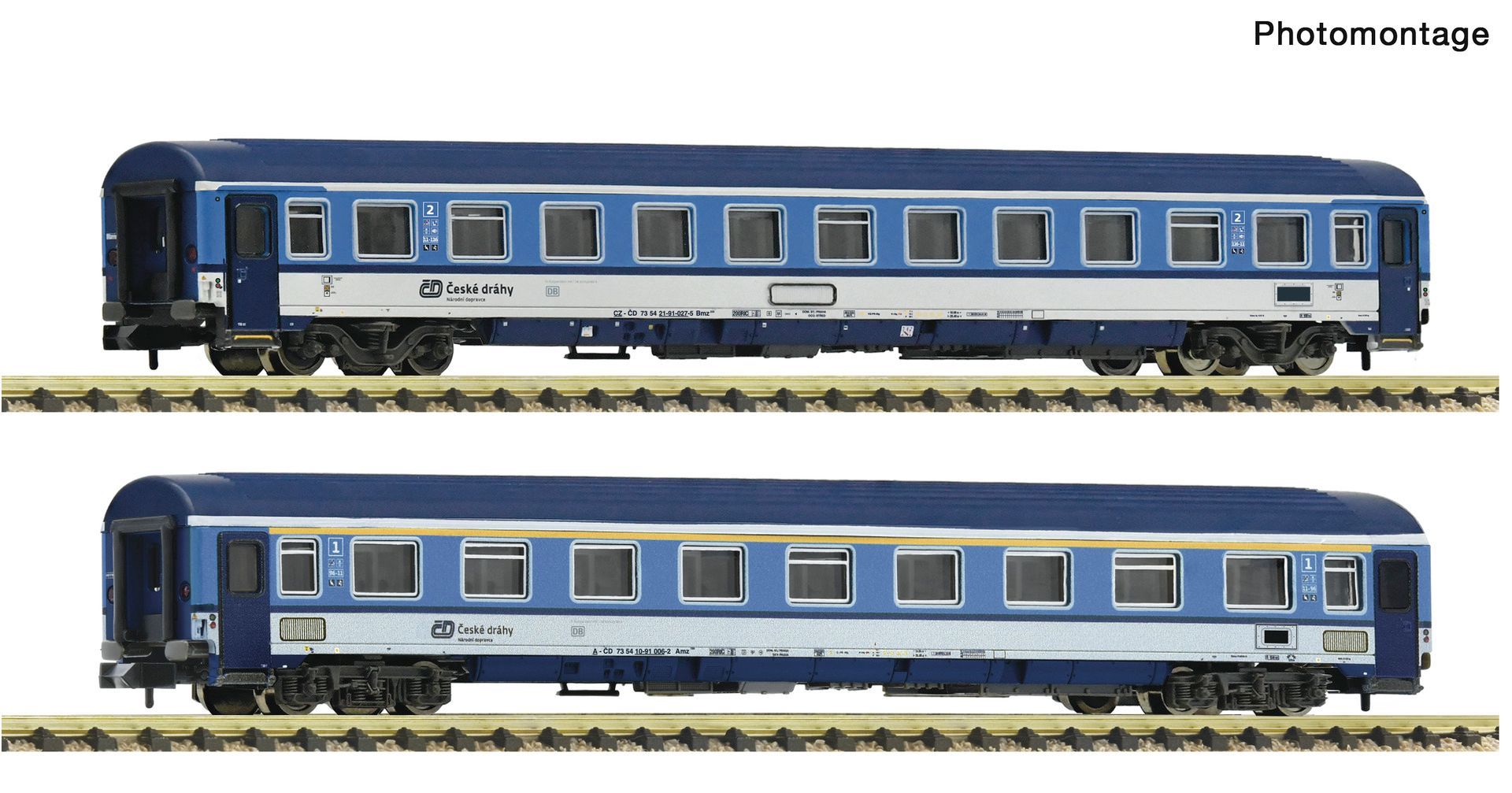 Fleischmann 6260121 - Personenwagen Set CD Ep.VI EC 2.tlg. N 1:160