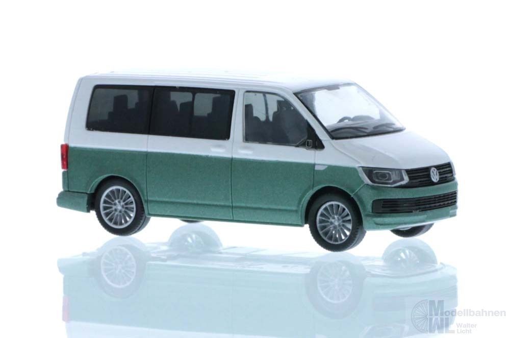 Rietze 11664 - Volkswagen T6 Bus KR candyweiß/bay leaf green H0 1:87