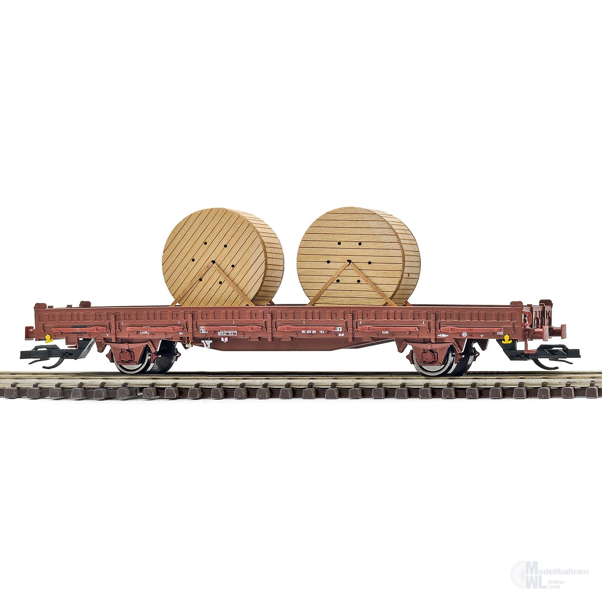 Busch 31519 - Flachwagen DR Ep.IV Ks Ladegut Kabeltrommel TT 1:120