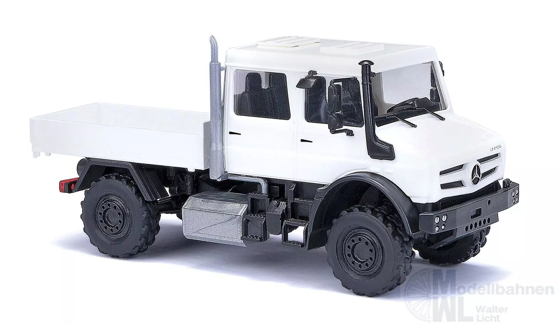 Busch 51081 - Unimog U 5023 Doppelkabine weiss H0 1:87