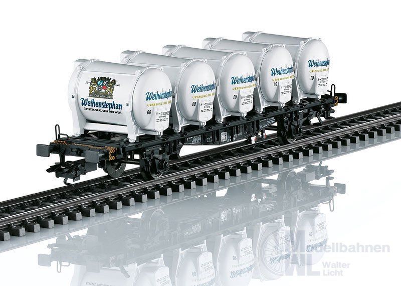 Märklin 48535 - MÄRKLIN - Behälter-Tragwagen DB Ep.IV Lbgjs 598 Weihenstephan H0/WS