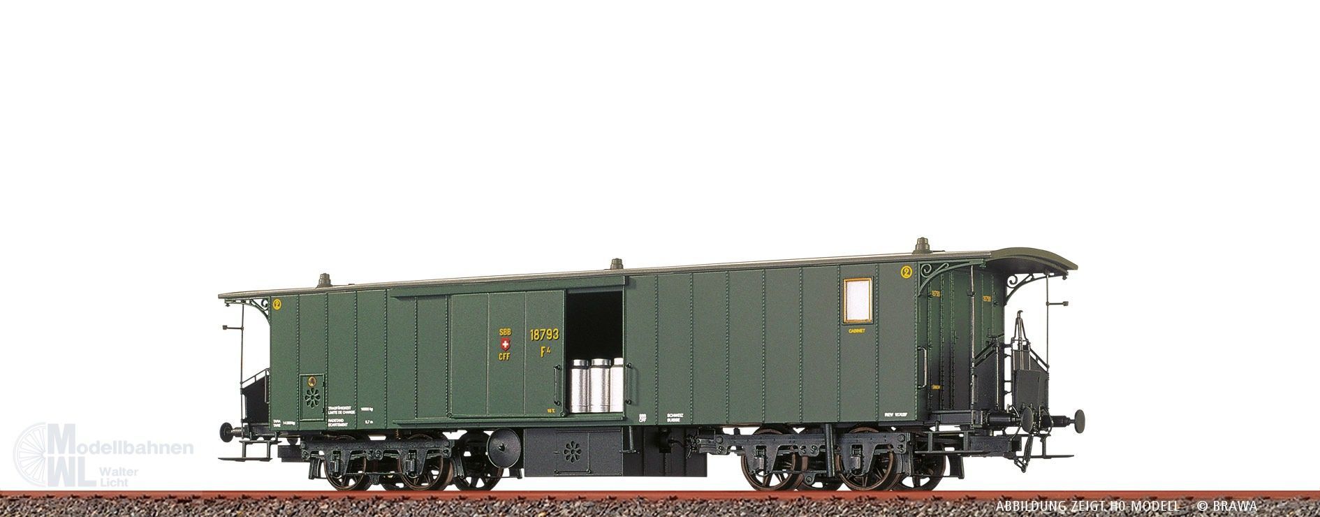 Brawa 65088 - Gepäckwagen SBB Ep.II F4 18793 N 1:160