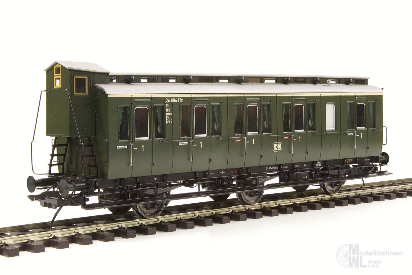 Lenz 41160-01 - Abteilwagen DB Ep.III Bauart B3 mit Bremserhaus Betr.-Nr. 24 904 Ffm Spur 0