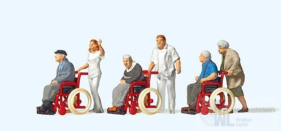 Preiser 10479 - Passanten, Rollstühle H0 1:87