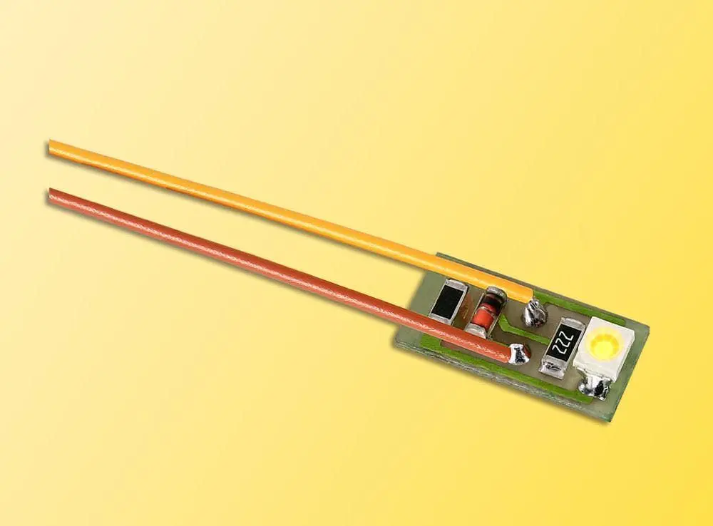Viessmann 6007 - Hausbeleuchtung mit 1 LED gelb 10 Stück H0 1:87 (auch für TT 1:120)