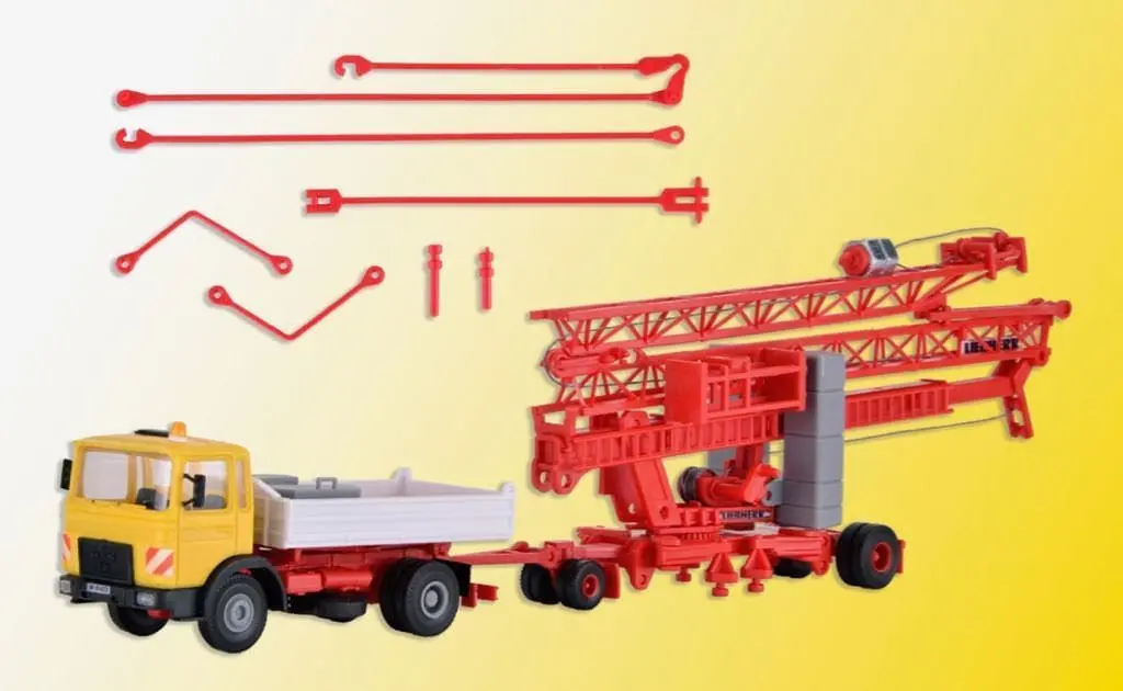 Kibri 13025 - MAN Kipppritsche und LIEBHERR SK 20 Schnelleinsatzkran H0 1:87