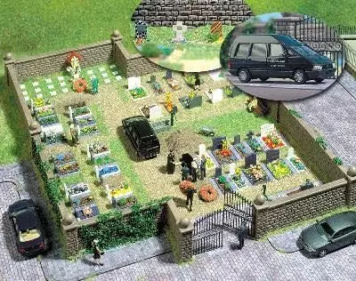 Busch 6049 - Motiv-Set »Friedhof« H0 1:87