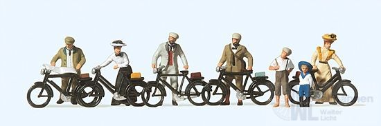 Preiser 12129 - Stehende Radfahrer um 1900 H0 1:87 Preiser 12129 - Stehende Radfahrer um 1900 H0 1:87