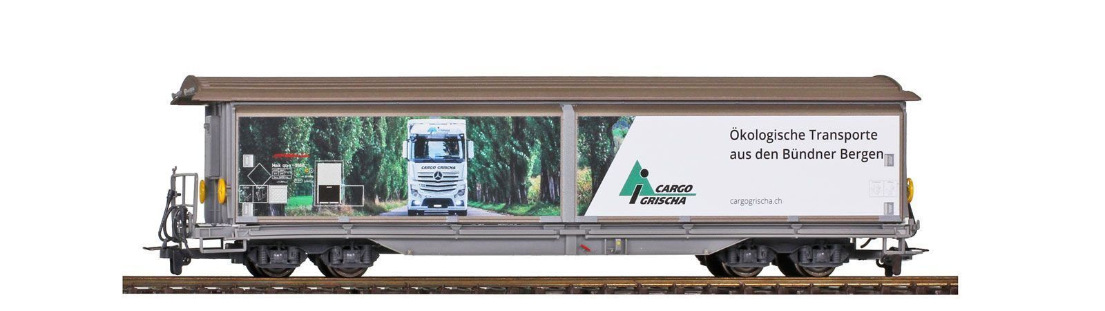 Bemo 2288158 - Schiebewandwagen RhB Ep.VI Haik qq-y 5168 Cargo Grischa H0m