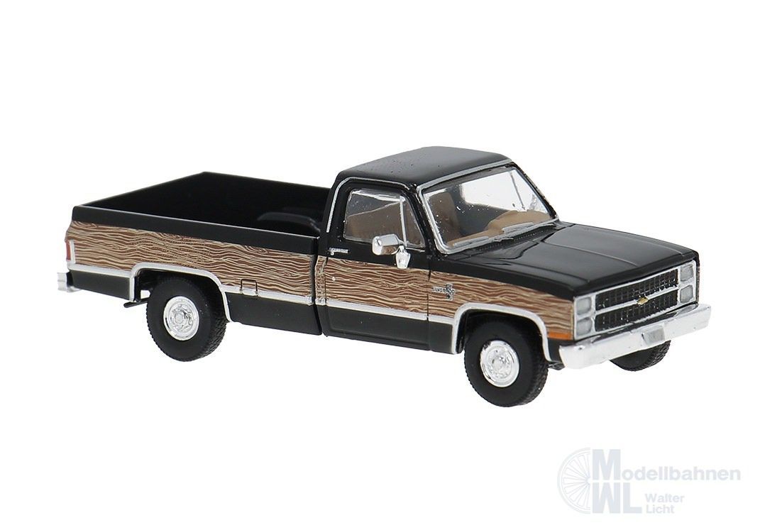 Brekina 19658 - Chevrolet C 10 schwarz 1982 Woody H0 1:87