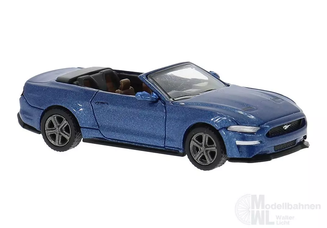 PCX-Models 870564 - Ford Mustang VI Cabriolet dunkelblau 2020 H0 1:87