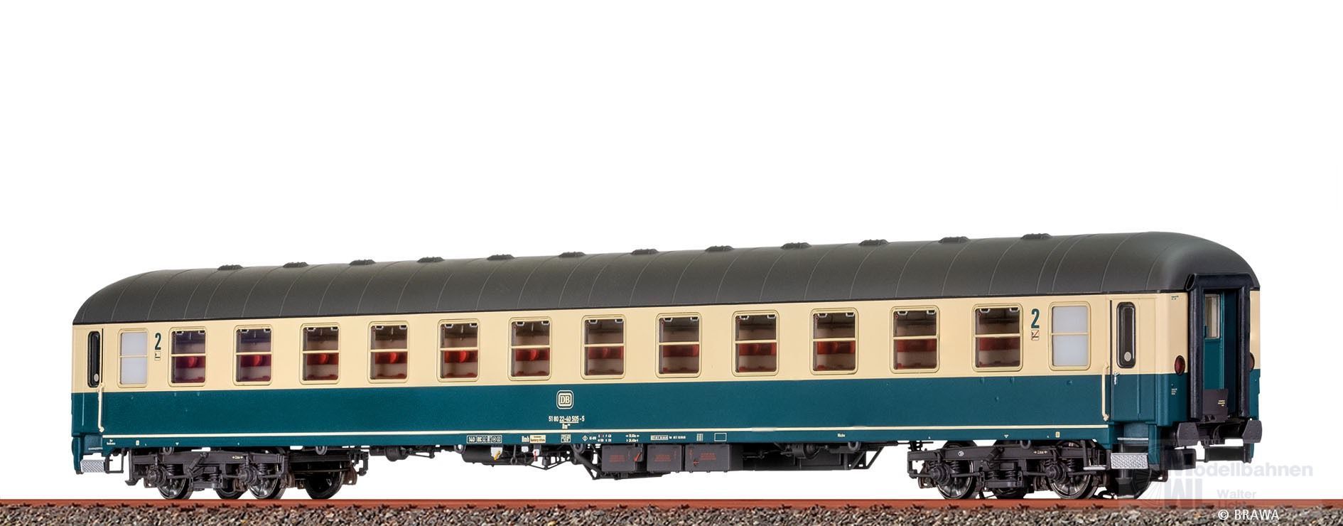 Brawa 58149 - Schnellzugwagen DB Ep.IV Bm238 H0/WS Basic+ LED Brawa 58149 - Schnellzugwagen DB Ep.IV Bm238 H0/WS Basic+ LED
