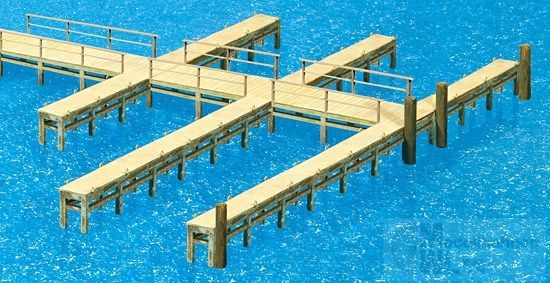 Preiser 17315 - Bootsstege Bausatz H0 1:87