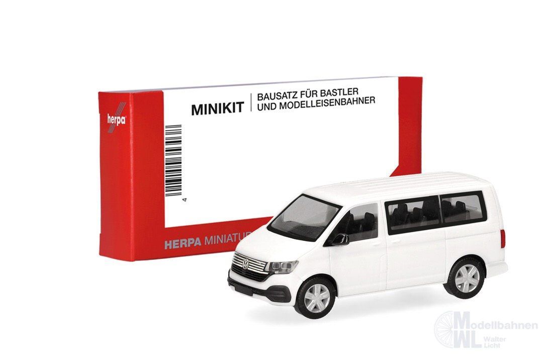 Herpa 014250 - MiniKit VW T6.1 Bus, weiß H0 1:87