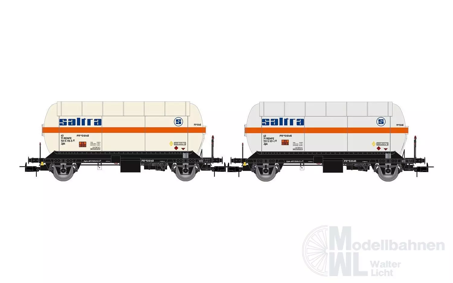 Electrotren 6070 - Gaskesselwagen Set RENFE Ep.IV/V 2.tlg. Saltra H0/GL