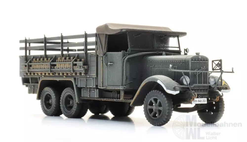 ARTITEC b.v. 6870503 - WM Henschel 33 D1 cargo grau Fertigmodell H0 1:87
