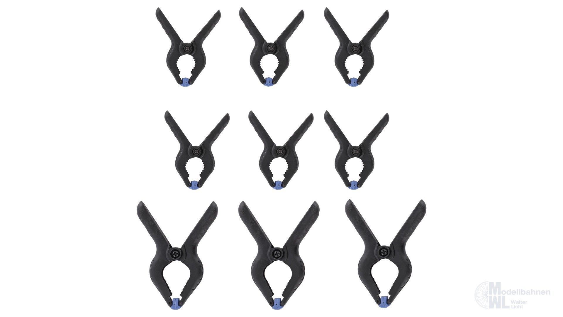 Noch 60105 - Nylon-Klemmen-Set, 9 Stück G/1/0/H0/H0m/H0e/TT/N/Z