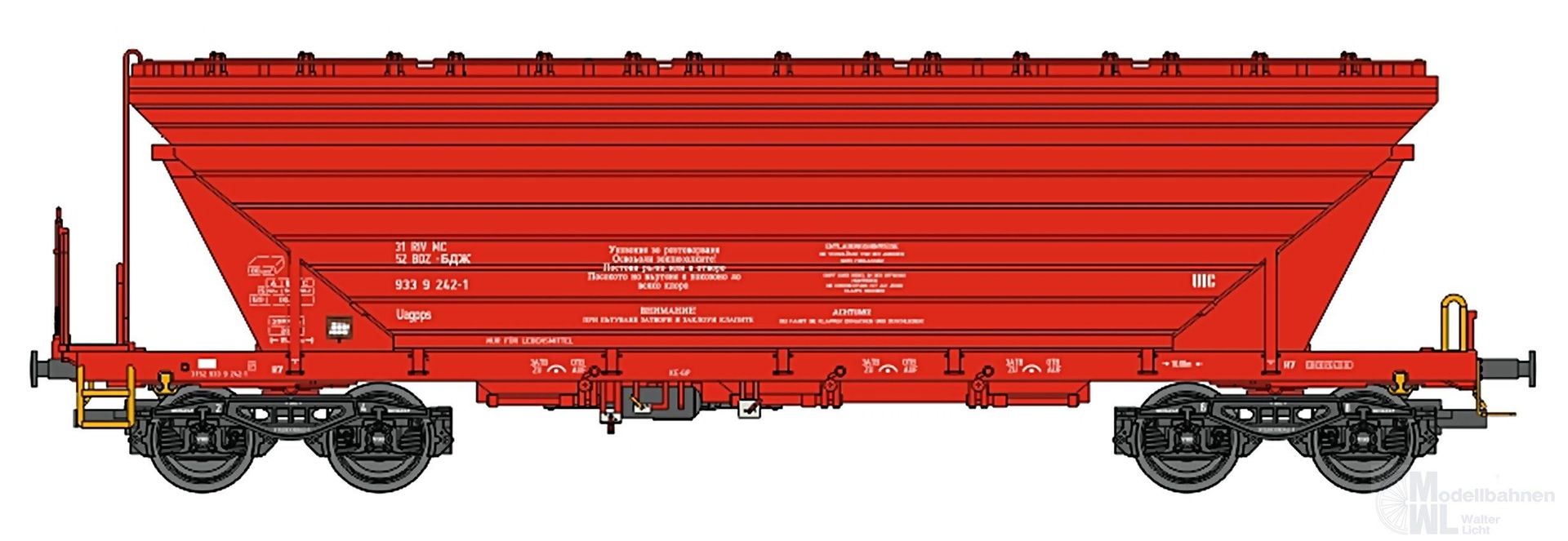NPE NW52221 - Getreidewagen BGR Ep.V/VI rot TT 1:120