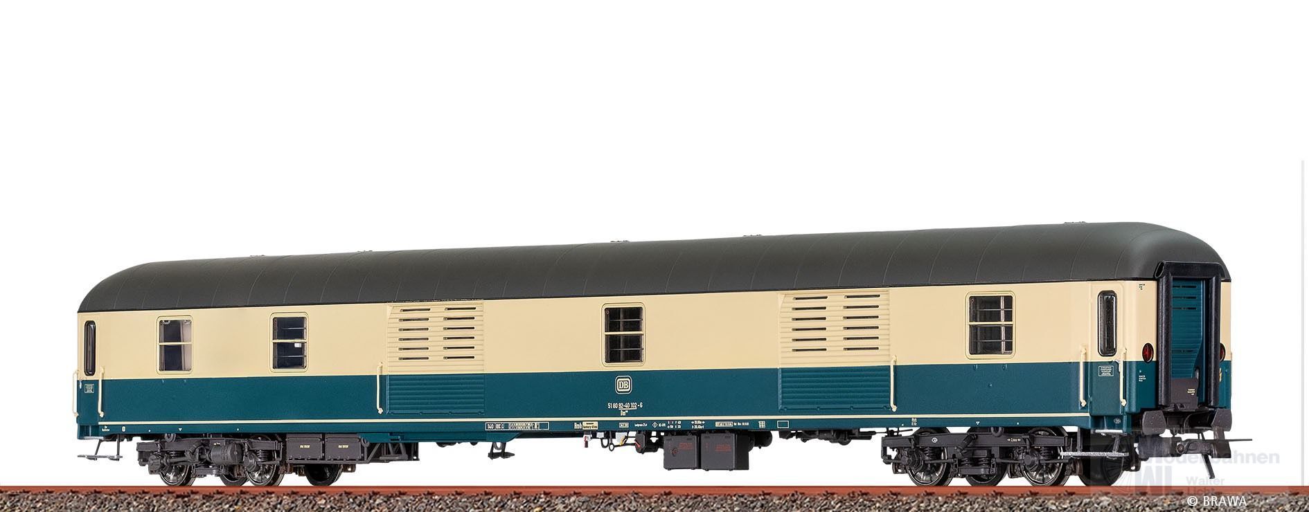 Brawa 58155 - Gepäckwagen DB Ep.IV DM902 H0/WS Basic+ LED Brawa 58155 - Gepäckwagen DB Ep.IV DM902 H0/WS Basic+ LED