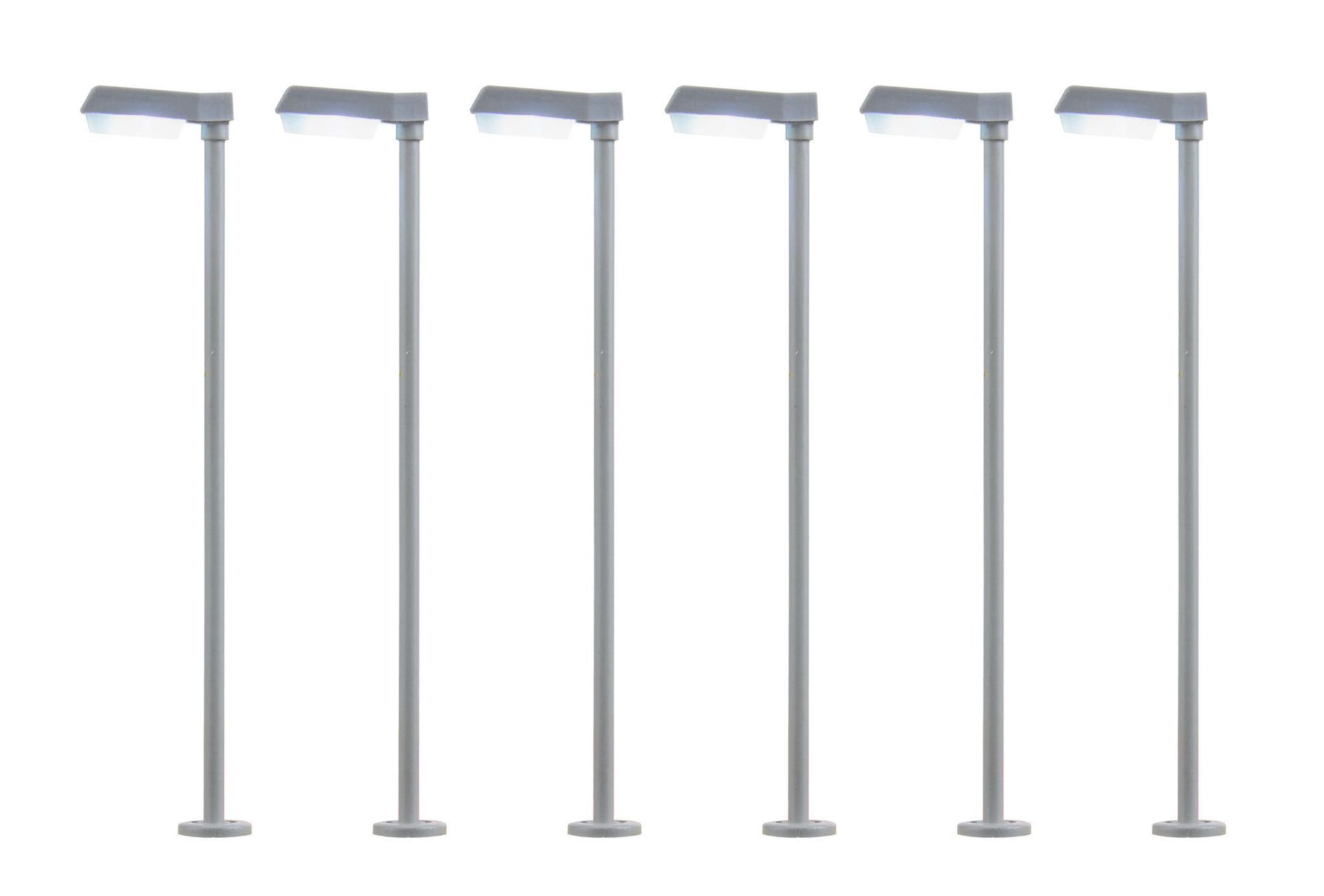 Viessmann 64976 - Straßenleuchte modern LED weiß 5+1 N 1:160