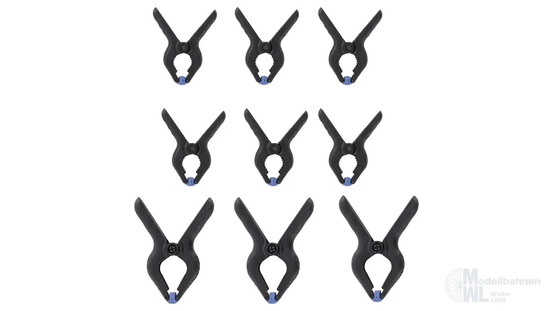 Noch 60105 - Nylon-Klemmen-Set, 9 Stück G/1/0/H0/H0m/H0e/TT/N/Z