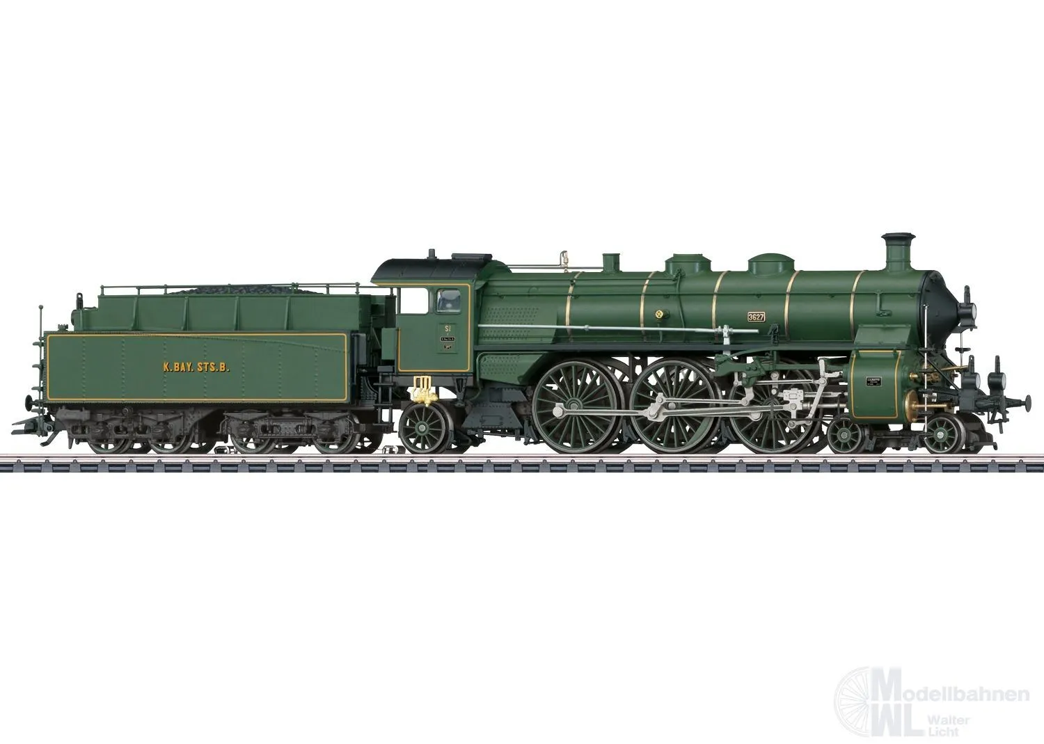 Märklin 39435 - Dampflok S 3/6 K.Bay.Sts.B. Ep.I grün H0/WS Sound