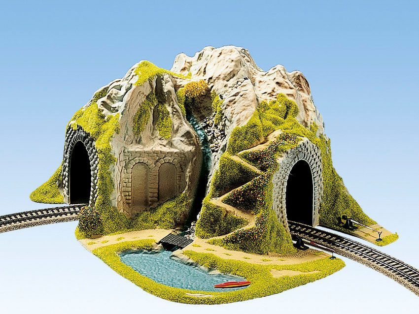 Noch 05170 - Ecktunnel 1-gleisig, gebogen, 41 x 37 cm H0 1:87