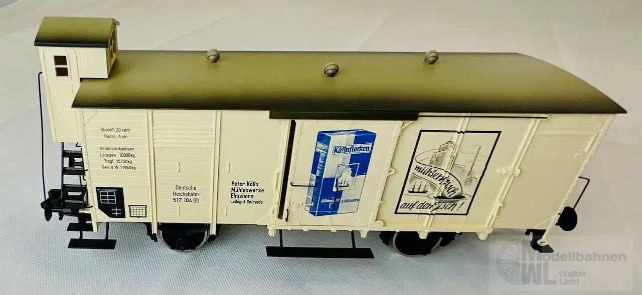 Märklin 85837.1 - MÄRKLIN - Güterwagen gedeckt DRG Ep.II Köln Flocken  Spur 1
