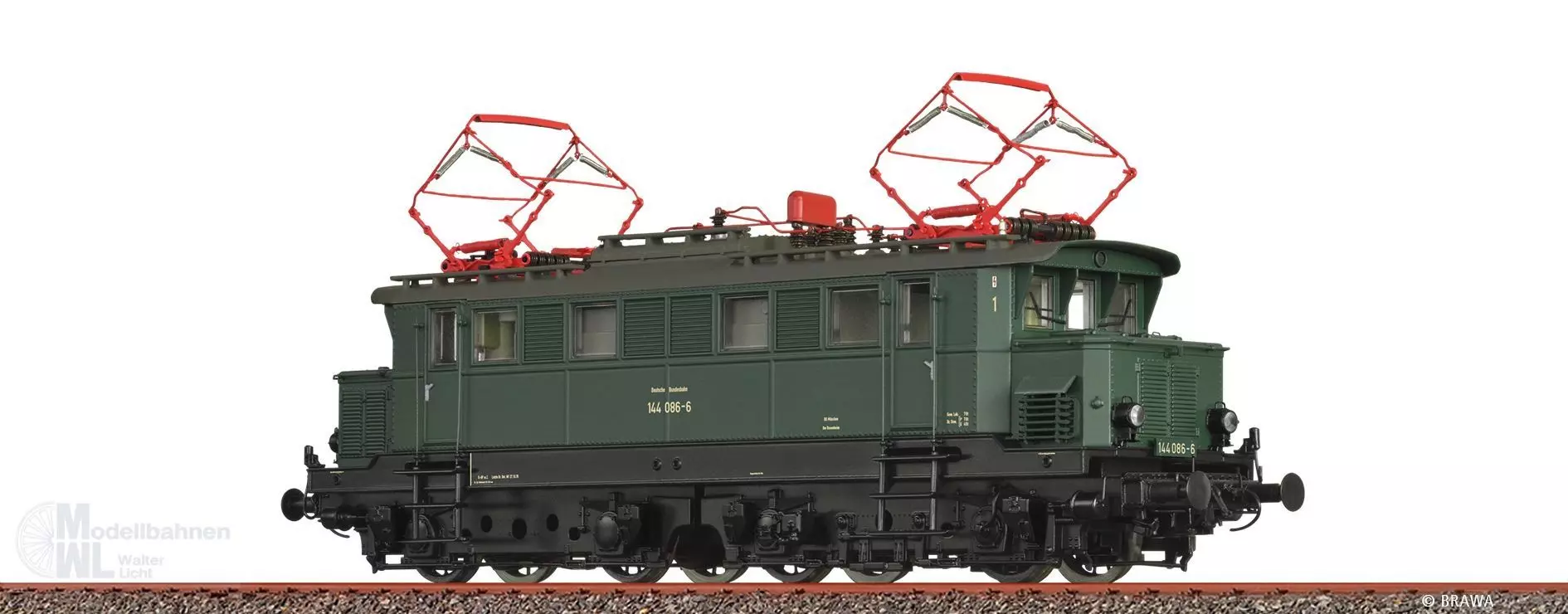 Brawa 43452 - E-Lok BR 144 086-6 DB Ep.IV H0/GL DIGITAL EXTRA