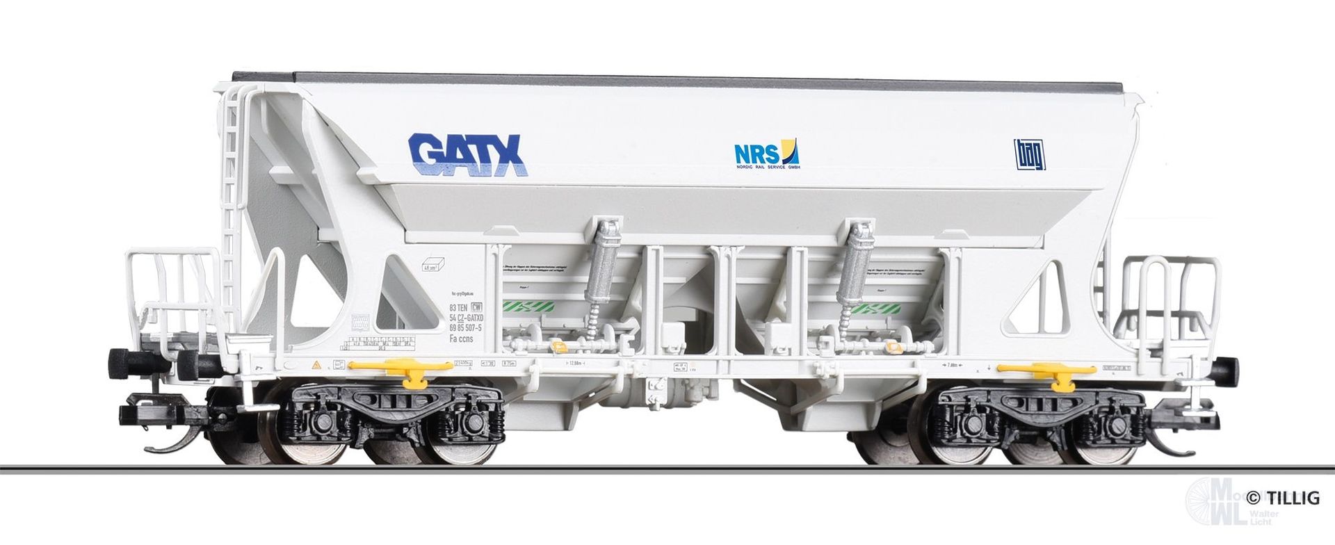 Tillig 15337 - Selbstentladewagen GATX / NRS / Basalt AG Ep.VI TT 1:120