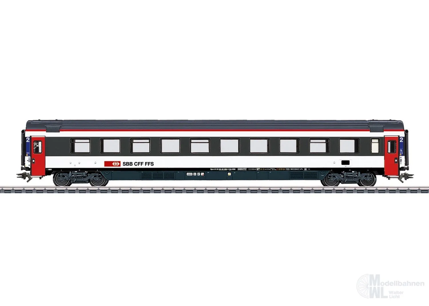 Märklin 43675 - EuroCity Schnellzugwagen SBB Ep.VI 2.Kl. H0/WS