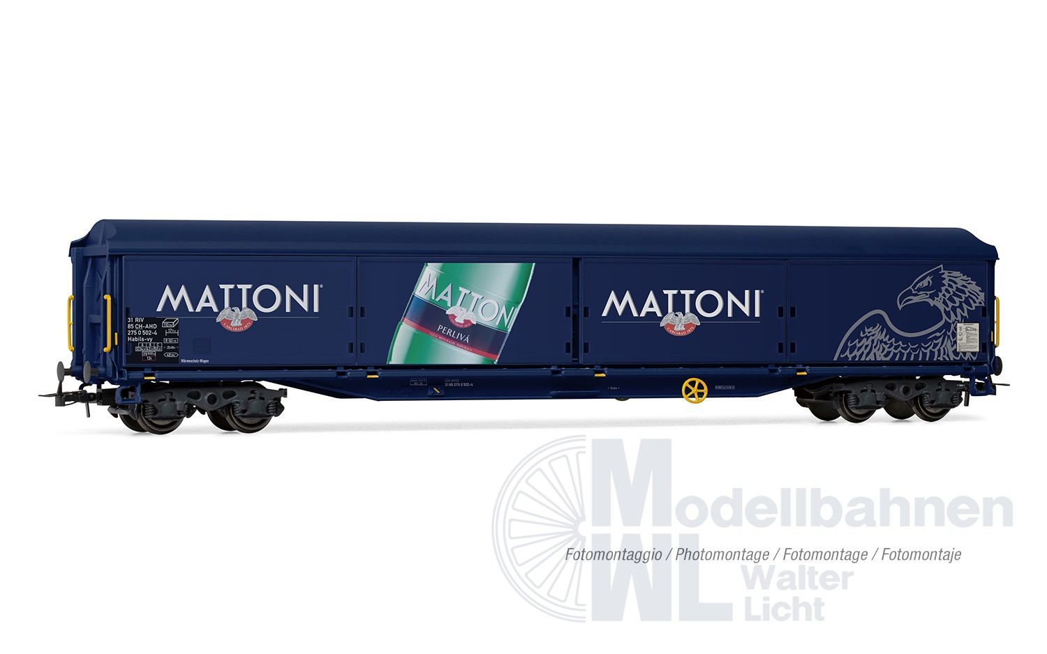 Rivarossi 6651 - Schiebewandwagen CD-AHD Ep.VI Mattoni H0/GL