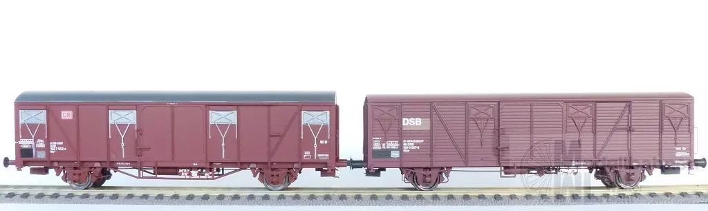 Exact Train 20712 - Güterwagen Set DB AG/DSB Ep.V Gbs 2.tlg. H0/GL