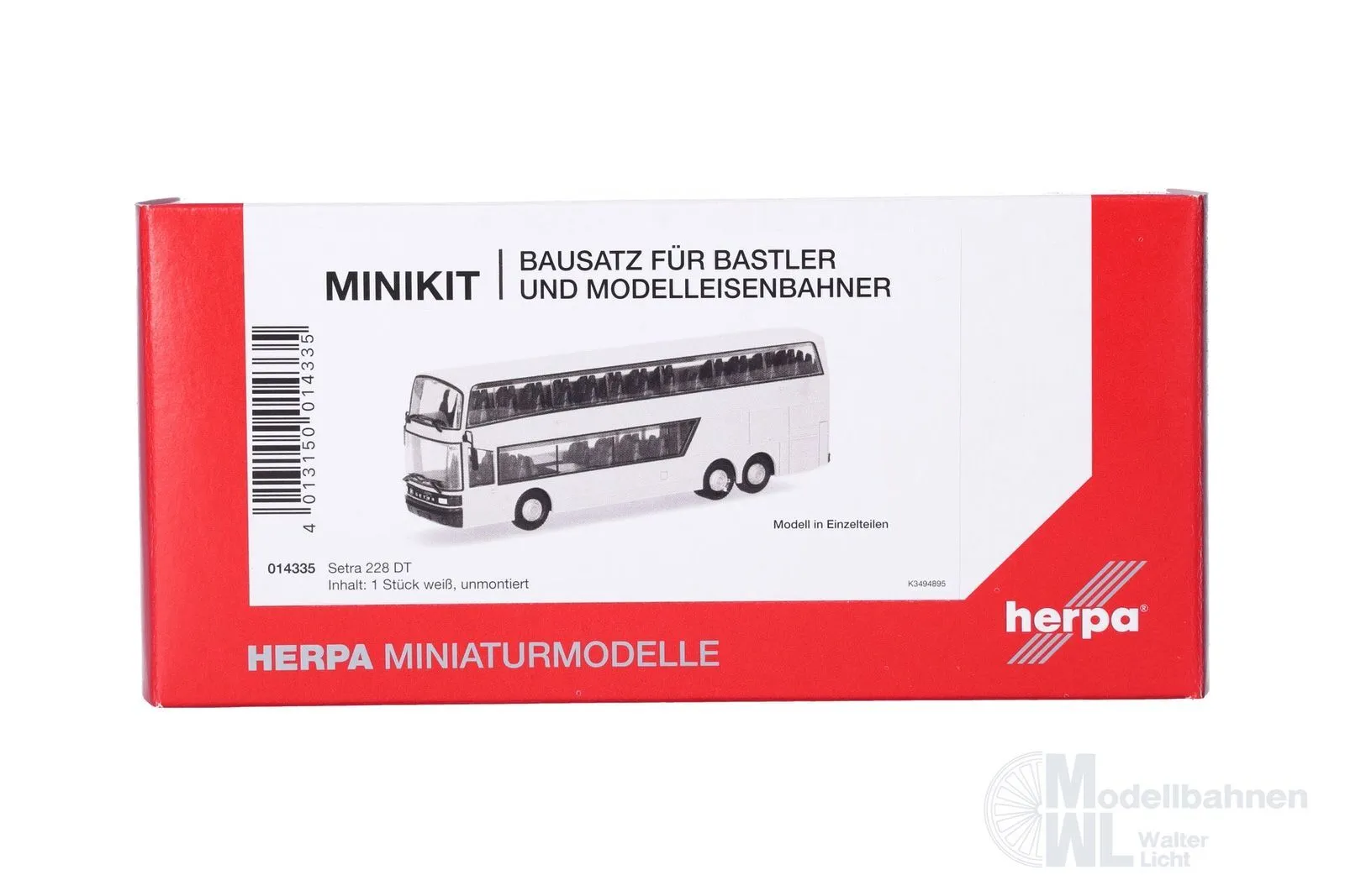 Herpa 014335 - MiKi Setra 228 DT weiß 1 Stück H0 1:87
