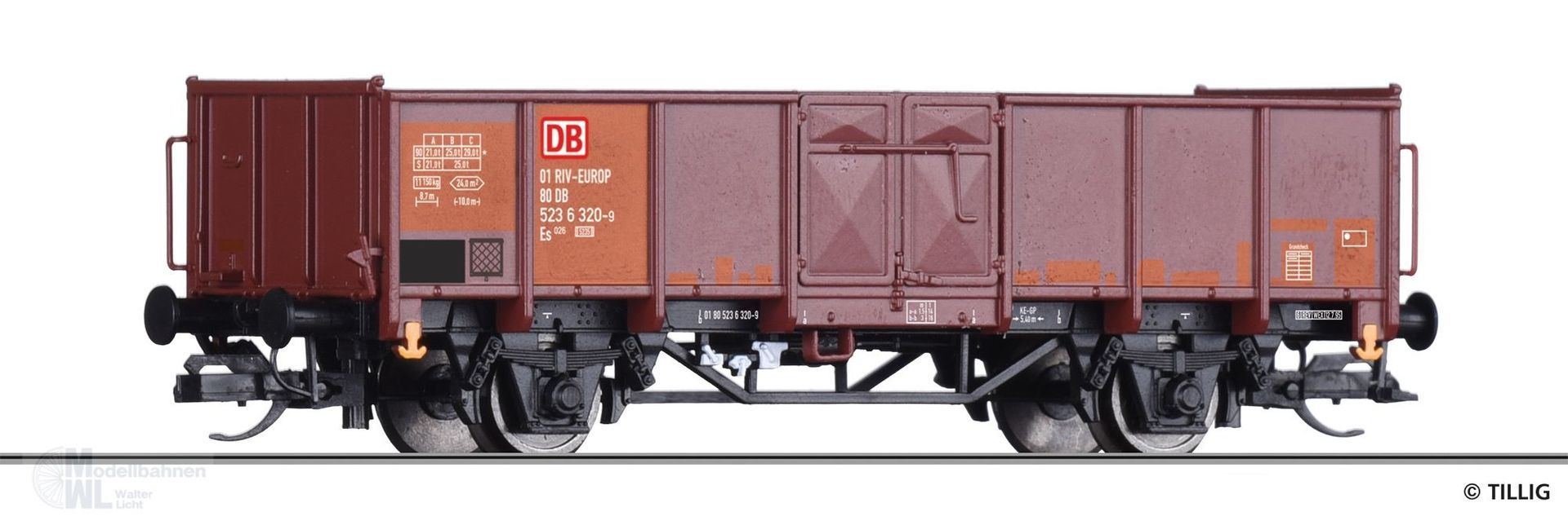 Tillig 14096 - Güterwagen offen DB Ep.V Es 026 TT 1:120