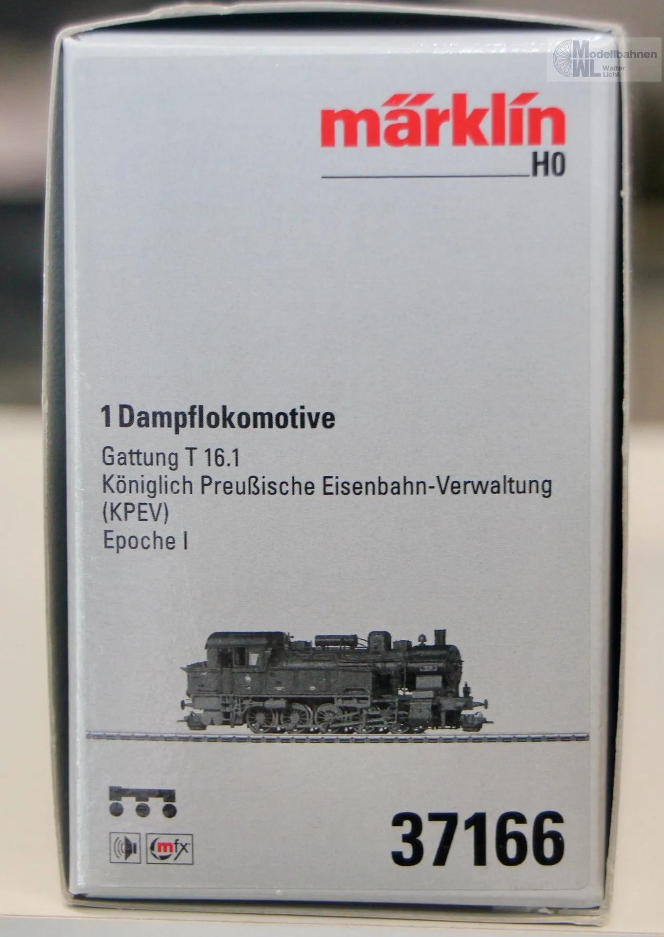 Märklin 37166 - MÄRKLIN - Dampflok T 16.1 KPEV Ep.I H0/WS Sound mfx